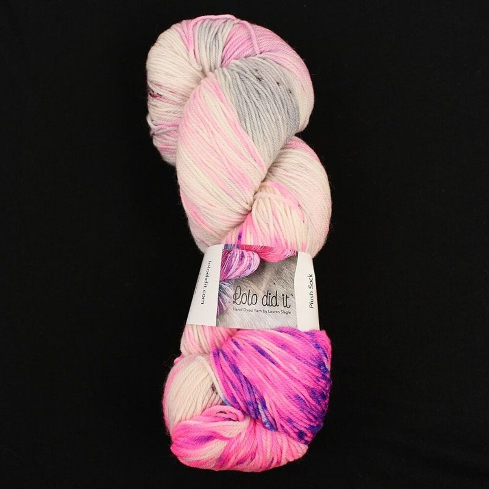 Lolo Did It Plush Sock Yarn Fingering Weight SW Merino 430yds Dirty Dancing